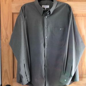 Yves Saint Laurent men’s XL grey button up shirt EUC